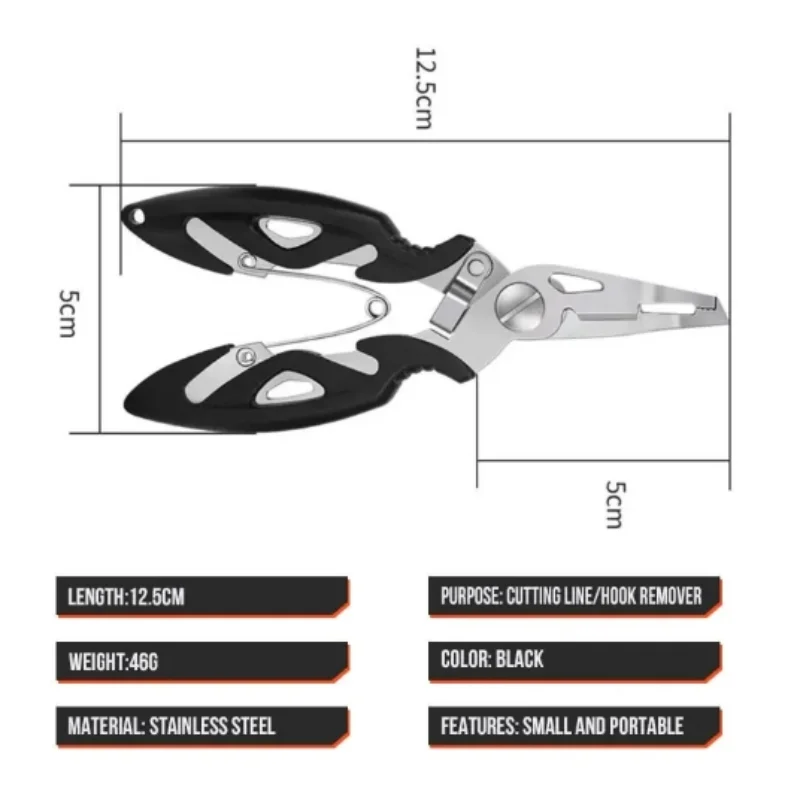 Multifunctional Curved Mouth Road Sub Pliers Cutting Lines Uncoupling Fish Hooks Opening Coils Outdoor Fishing Tools Plier