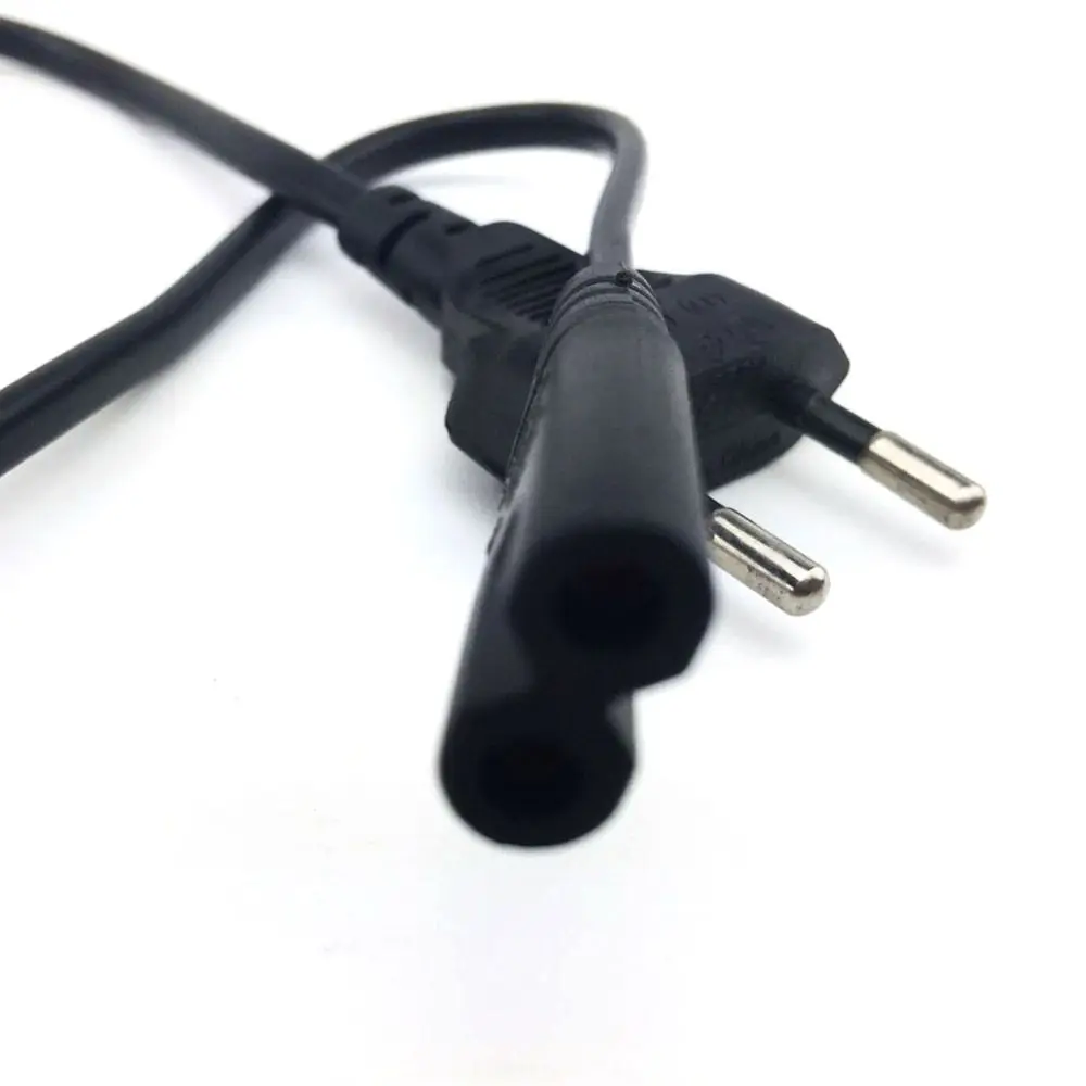 

1Pc 0.6m Cameras European Printers Laptop EU Power Charge Power Cables C7 To Euro 2 Pin Cord Figure 8