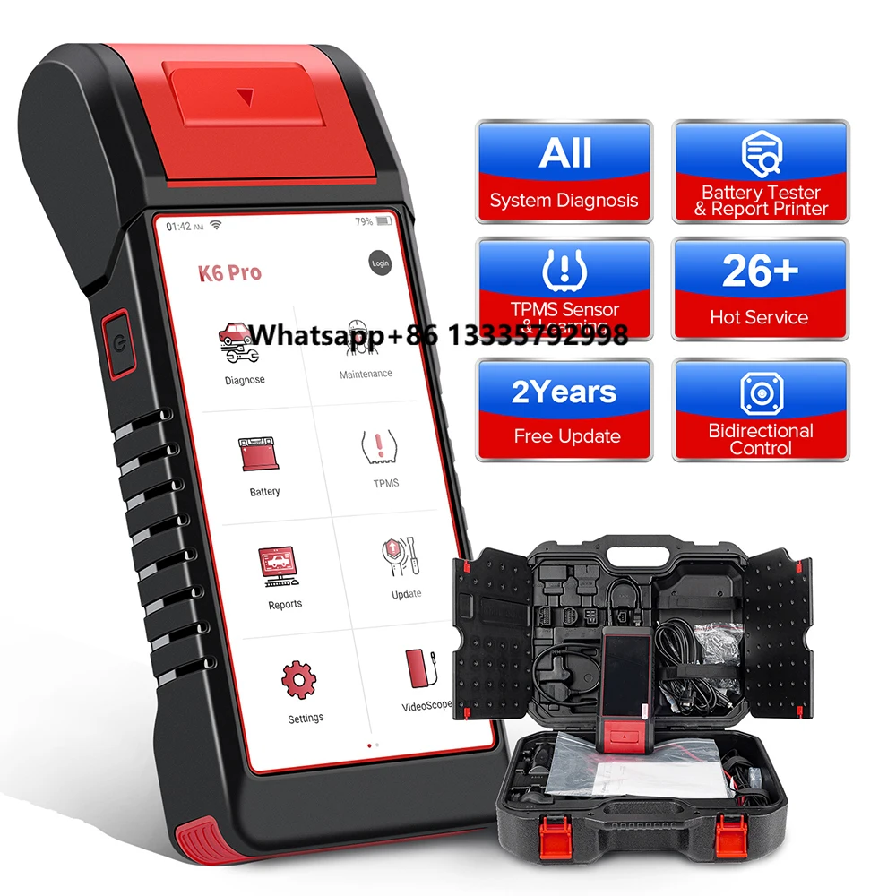 

KINGBOLEN K6 Pro TPMS Sensor Diagnostic Tools OBD2 EOBD Scanner Code Reader Free Update for 2 Years 26 Resets Automotive Tools