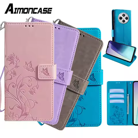 Lanyard Flip Phone Cover for Xiaomi Poco C75 C61 C65 C51 C50 C40 poco F6 F5 Pro F3 F4 GT Flip Leather Case for POCO C75 Case