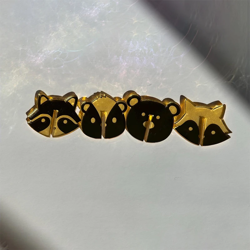 

Personalized Woodland Animal Drink Decorations Acrylic Baby Shower Tags Bear's First Birthday Baby Shower Theme