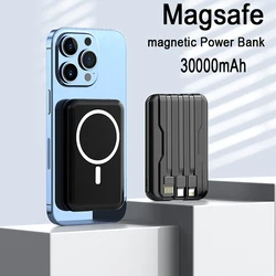 30000mAh Magnetic Magsafe Power Bank for iPhone 15 14 13 Wireless Charger Powerbank Portable External Battery for Xiaomi Samsung