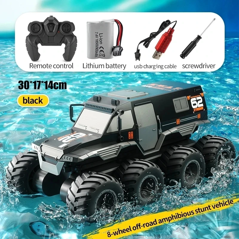 Q137 RC カーオフロード水陸両用スタント車両 8 輪スピードレーシング