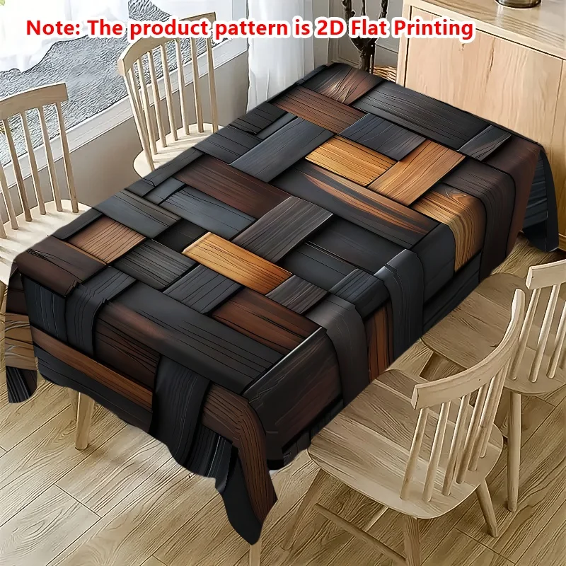 One modern art design tablecloth, 2D flat pattern, machine washable rectangular table coverzyc