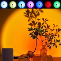 MeeToo USB Sunset Mood Lamp Led Projector Neon Night Light for Living Room Decor Bedroom Background Photography Wall Atmosphere