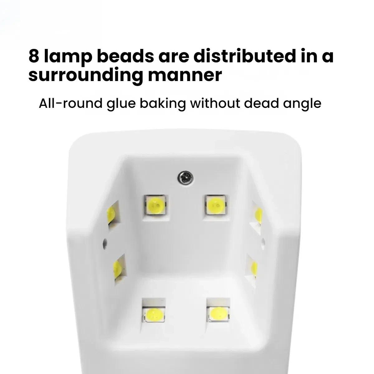 ชาร์จมือถือ 8 LED High Power โคมไฟเล็บอินฟราเรดเหนี่ยวนําแบบพกพาเจลเครื่องเป่าผมสําหรับเล็บ Art