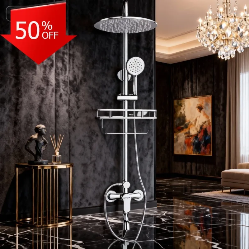 

Система душевого набора с дождевой насадкой, умное оборудование для ванной комнаты, насадка для душа, черные пластиковые душевые системы, термостат Ado, межпозвоночный кран