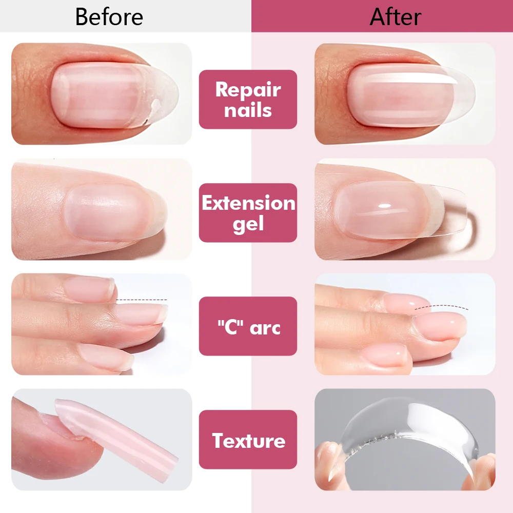 CHUNSHU Builder Nail Hard Gel Hema-frei 30g Aufbaugel für Nagelverlängerung, langanhaltendes Aufbaugel, Skulptur-Gel, Rubber Base Gel – Detail 2