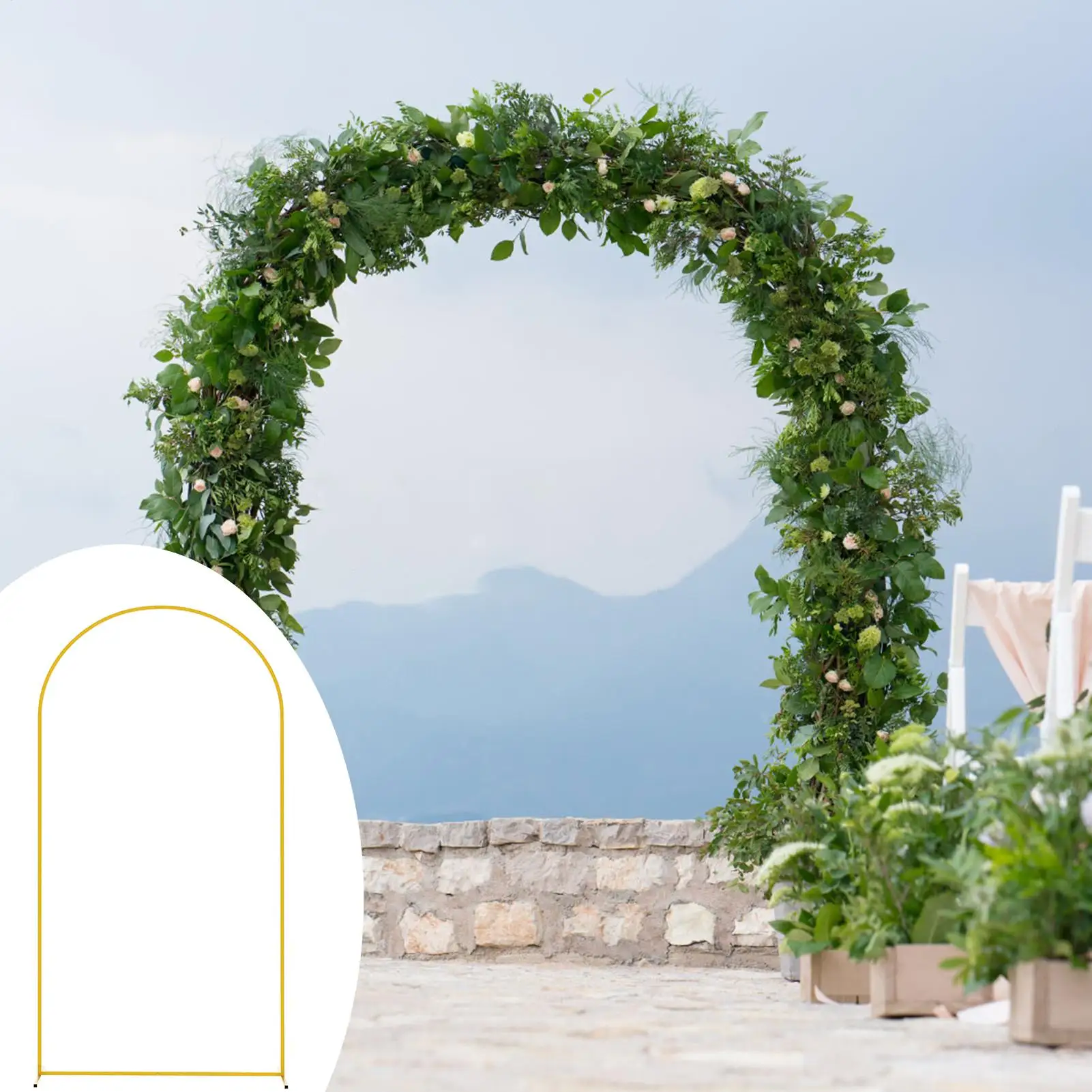 

Металлическая арка, подставка для фона, золотая свадебная вечеринка, арочный фон, дверная рамка для вечеринок по случаю дня рождения, воздушные шары, цветочные украшения