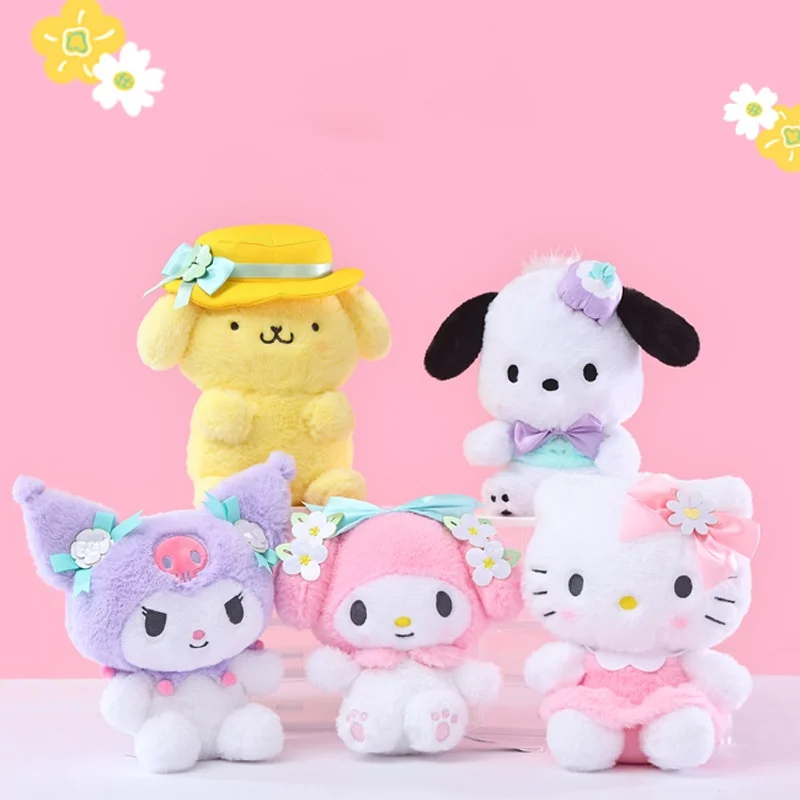 

20CM Kuromi Hello Kitty Melody Cinnamorol Pochacco Plush Toys Soft tuffed Animals Christmas Birthday Christmas Graduation Gifts