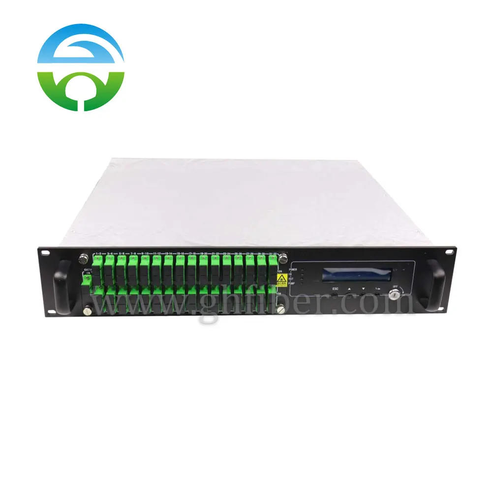 

Оптический усилитель EDFA 1550 нм для CATV, 32 канала, с WDM, разъемами SC/APC и двойным источником питания для сети FTTH