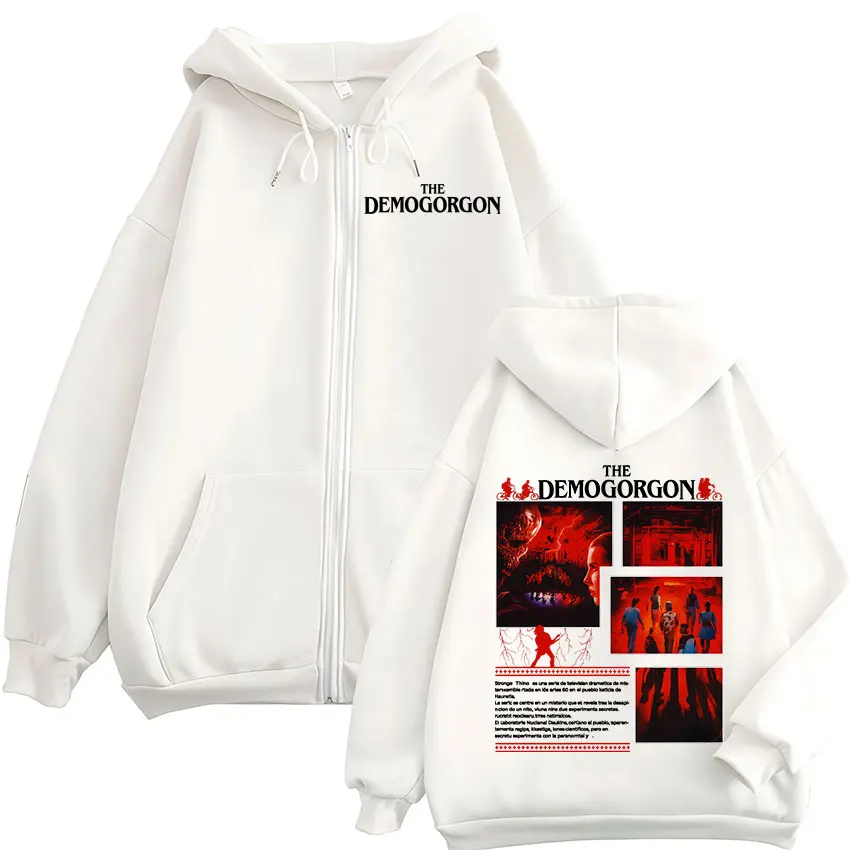 Eddie Munson The Demogorgon Cannibal Flower Zipper Hoodies Men's Women Clothing Fashion Zip Up Hooded Sweatshirts Jackets Coats