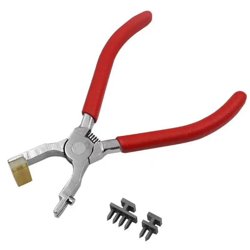 

ABVJ-Leather Hole Punch Tool, 4Mm Silent Stitching Hand Pliers For Belts, Straps, Saddles, Shoes - DIY Home Craft Plier Punch