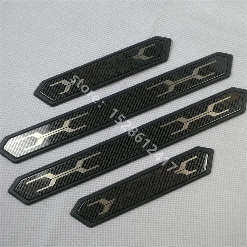 

For Toyota Rav4 Xa50 2019 2020 2021 Auto Door Sill Plate Trim Stainless Steel Threshold Kick Pedal Scuff Sticker Car Styling