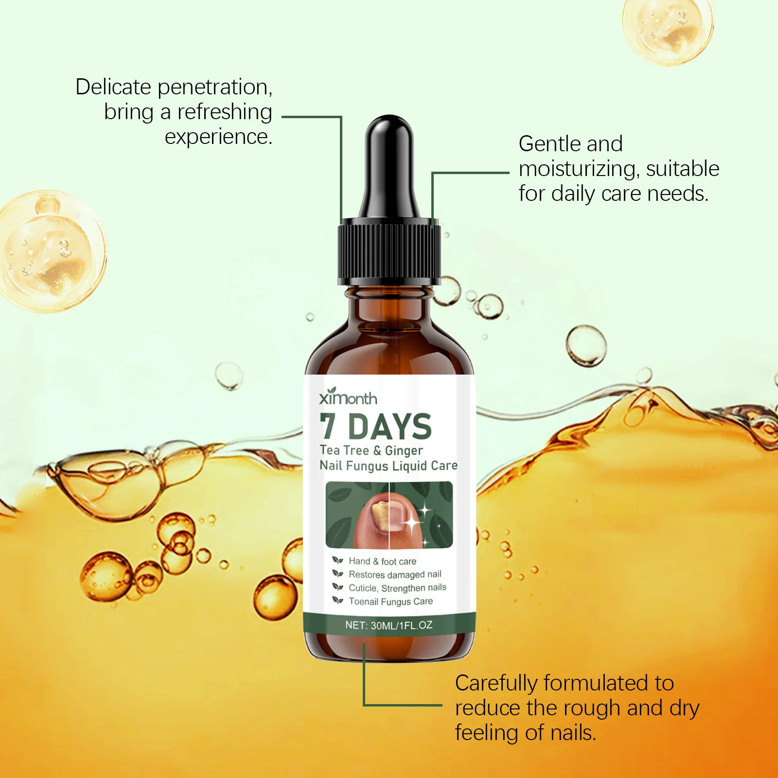 XIMONTH Nail Care Essence Treating Onychomycosis Eliminate Fungi Repair Damage Brighten Relieve Dryness Nail Nourishing Essence