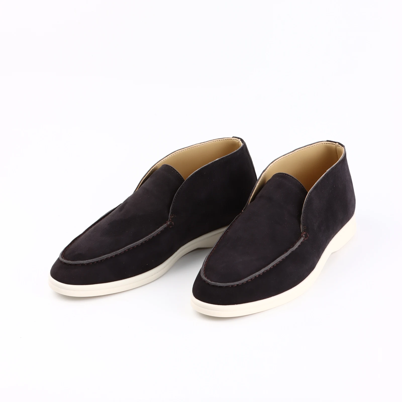 NONE Nicht Logo italienische Herren-Loafer aus Schaffell, lässige flache High-Top-Schuhe, Designer-Luxus-Lazy-Damenschuhe 3