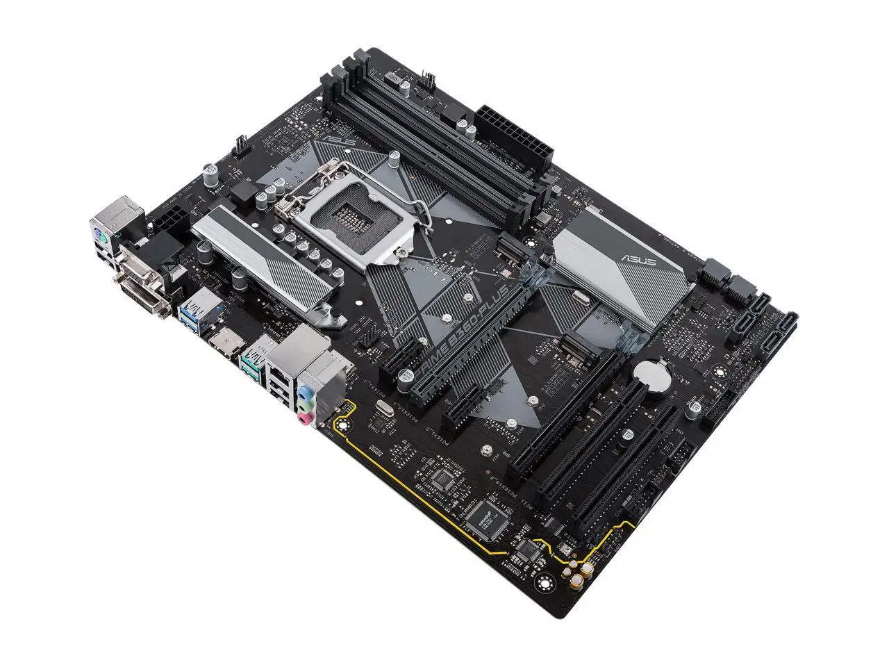 Imagem -02 - Placa-mãe Asus Prime B360-plus Lga1151 Série 300 Ddr4 Hdmi Dvi Vga M.2 Suporte Atx 8ª Geração Intel Core i7 i5 i3 Cpu Novo