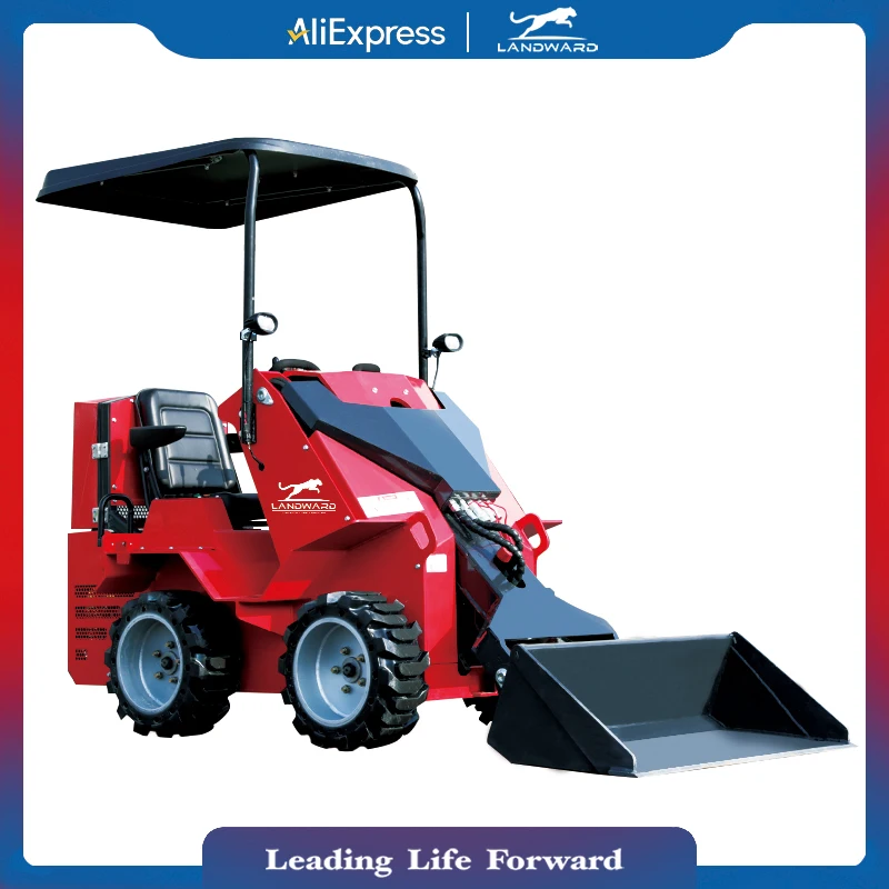 Multi-Function Mini Skid Steer Loader Snow Plow Auger Customized Factory Direct Handling Zero Turn 4×4 Euro 5 Skid Steer Loader