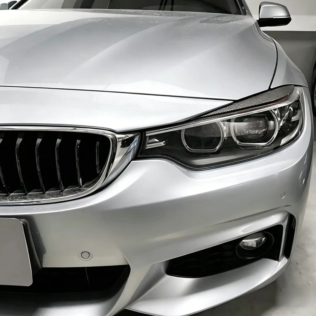 Frontscheinwerfer-Augenbrauen-Zierleiste, Auto-Styling-Zubehör, glänzend schwarz, Außenteile für BMW 4er F32 F33 F36 2013-2020 – Detail 5