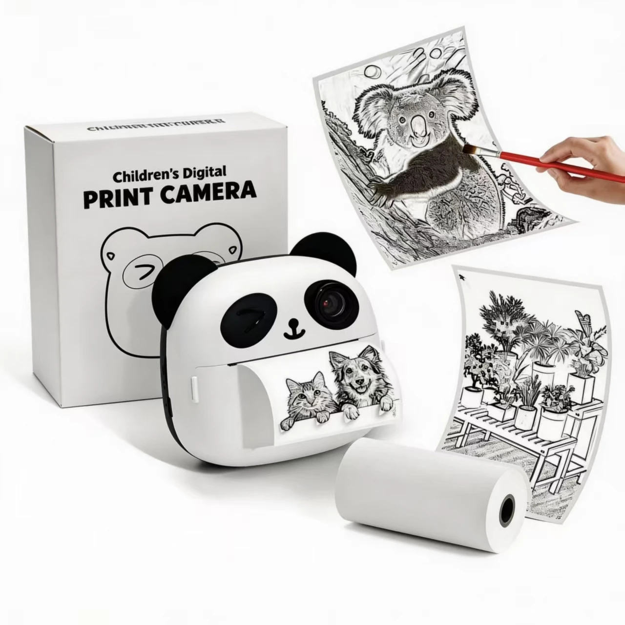 

Perfect for Kids' Art, Home Crafts & Travel—Compact, Easy-Use, USB-C Charging, Step-by-Step Paper Loading, Cute Animal Designs.