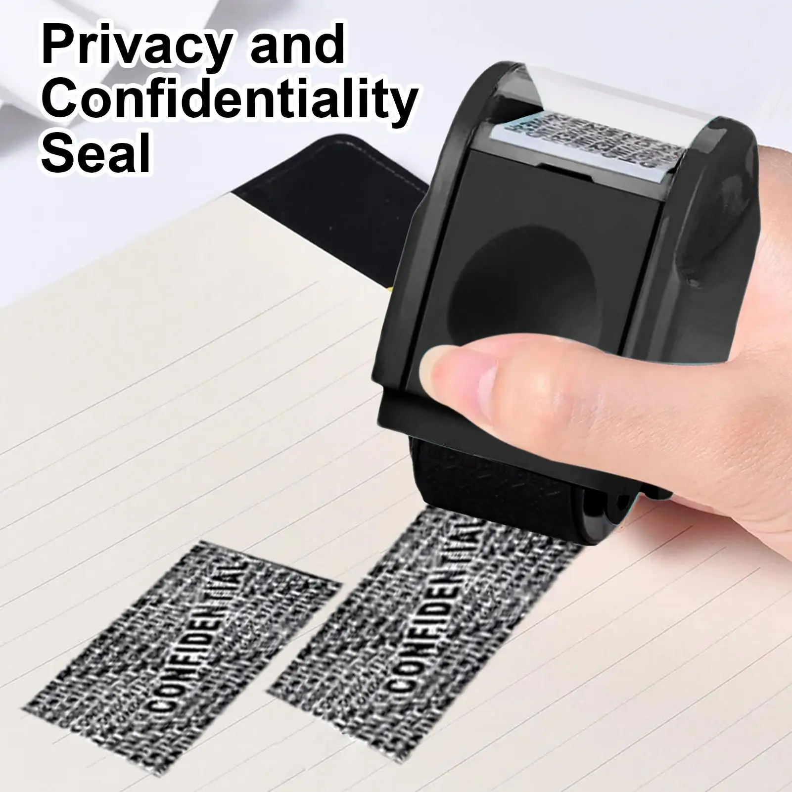 Guard Your ID Stamp Roller Address And ID Blocker Anti-Theft Confidential Roller Stamp For Mailing Writing Documents Washing
