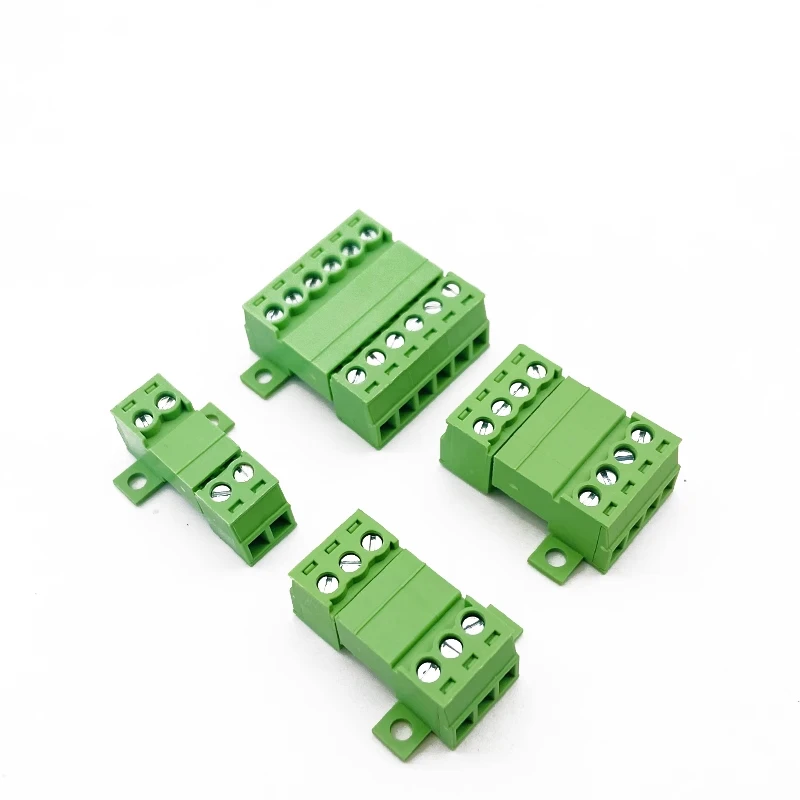 

10sets Docking Female Male with Lock Fix Butt Joint 2EDGK 15EDGRKC-3.81 2-24P Plug-in Solder-free Wire Terminal Block Connector