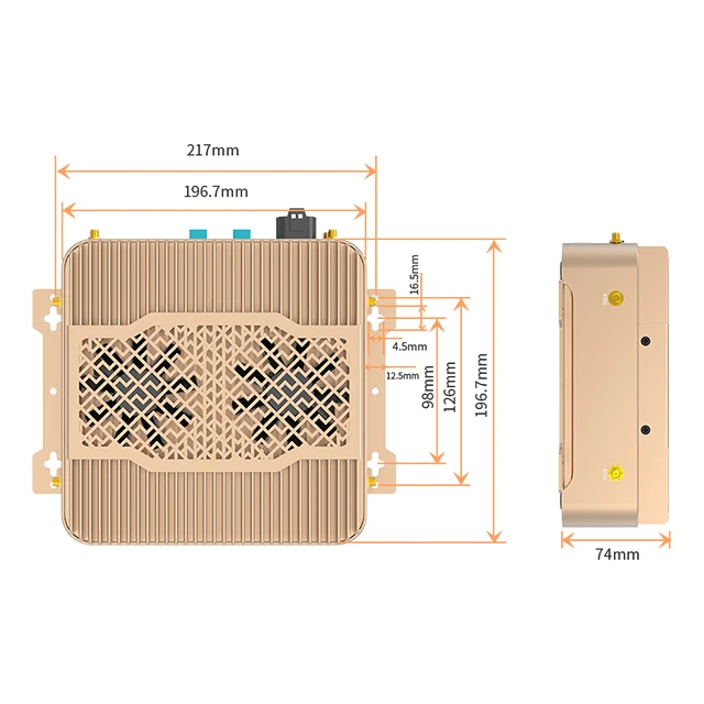 نظام NVIDIA Jetson AGX Orin 64GB 275TOPS Edge AI مع منفذ إيثرنت 1x IP مستقل ثنائي النطاق 4G/5G WIFI 1x T906 #4