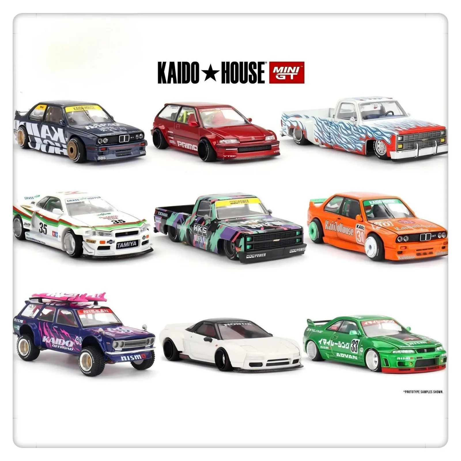 TSM MINIGT KAIDO HOUSE 1:64 KHMG Datsun R33 M3 E30 Kaido 2000GT-R R34 Fairlady Z V1 NXS EF Die-cast Alloy Car Model Collections