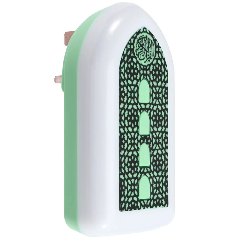 ABMF-Quran Muslim Speaker For Smart Koran Translation - Small Portable Button Control, UK Plug In Green
