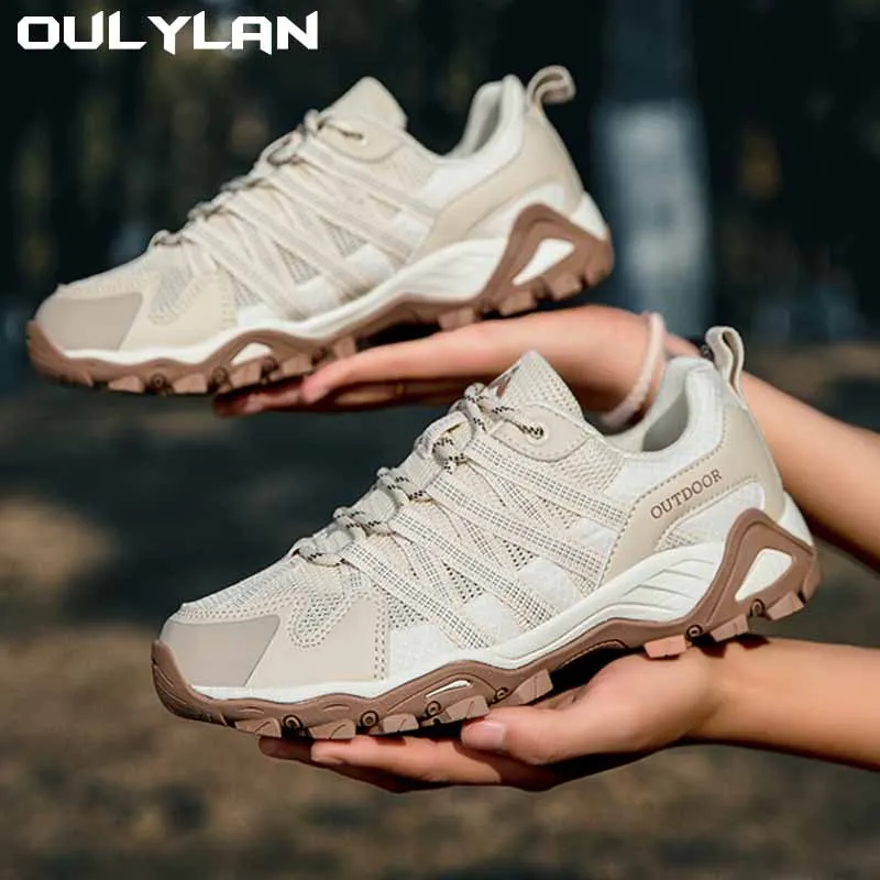 

2025 Mesh Anti-slip Wear-resistant Couple Walking Shoes Mountain Climbing Casual Breathable Hiking Shoes Men's Women's Spring