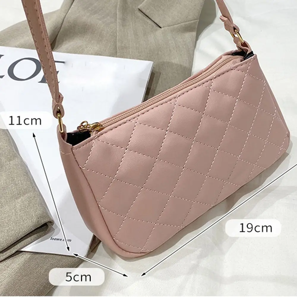 Travel Mini Ruit Patroon Tas Outdoor Pu Koreaanse Stijl Tas Crossbody Telefoon Tas Onderarm Tas Vrouwen Schouder Rugzak