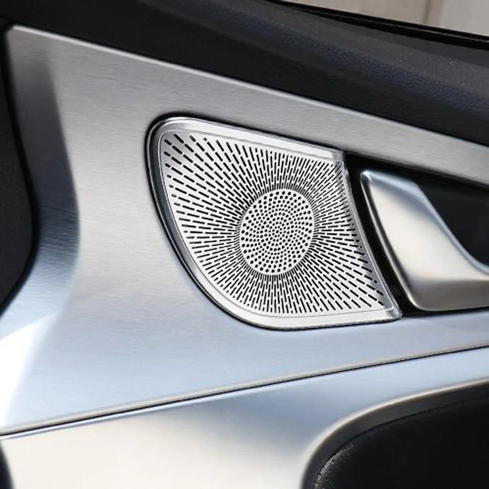 

Door Panel Speaker Cover For Genesis G70 Auto Styling Stainless Steelr Inner Door Small Audio Speaker Cover Interior Accessories