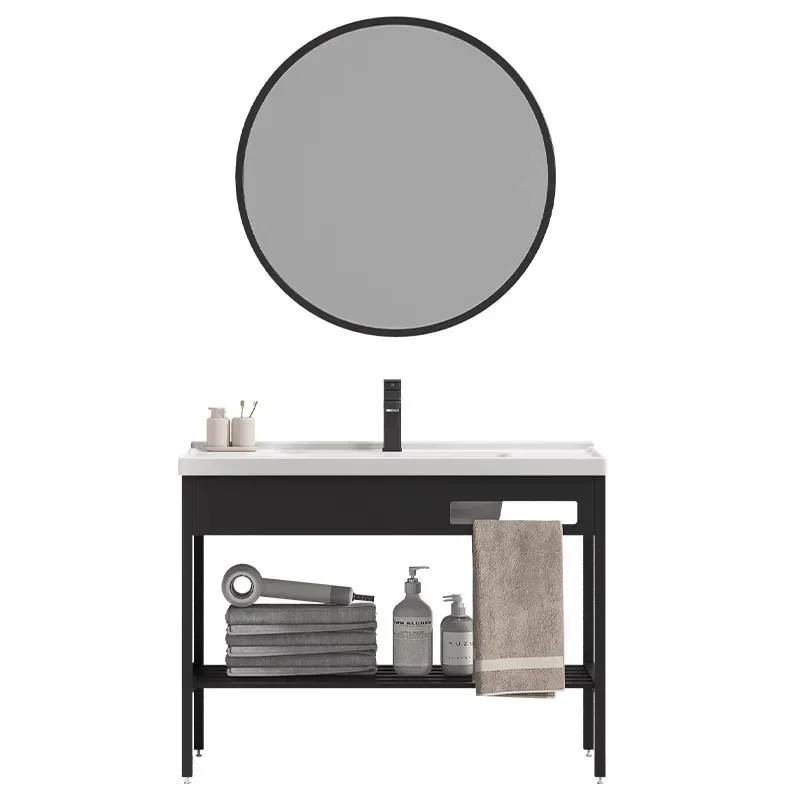 No punching, floor-to-ceiling stainless steel bracket, wash basin, balcony simple washbasin