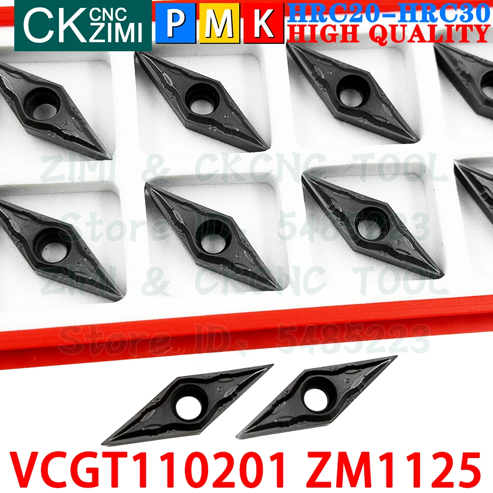 VCGT110201 ZM1125 VCGT 110201 Inserti in carburo Lavorazioni meccaniche di precisione Utensili per inserti per tornitura esterna Tornio meccanico per metalli VCGT1102 VCGT 1102 CNC Utensili da taglio