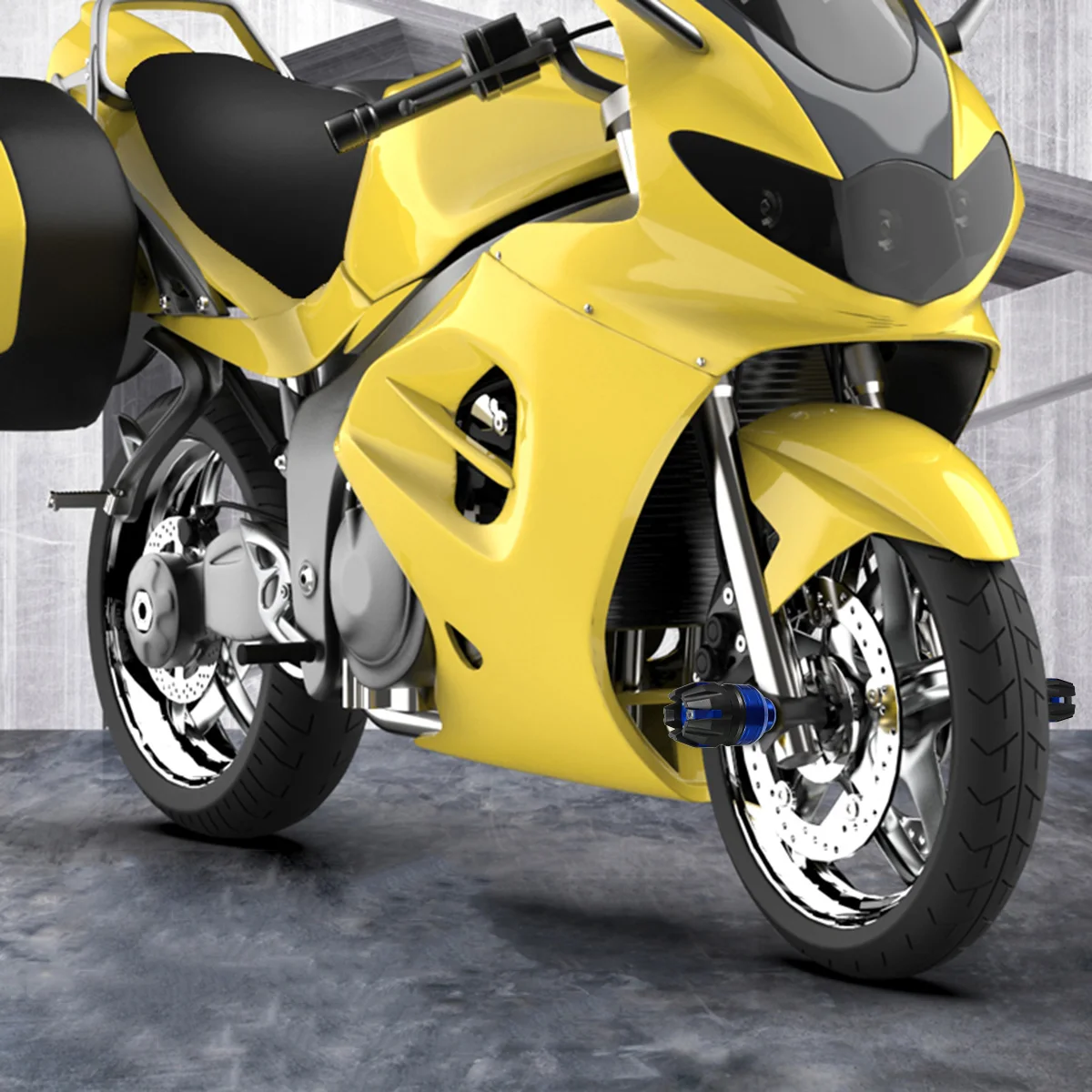 

2PCS Aluminum Alloy Anti fall Front Wheel Pads Slider Motorcycle Impact Resistant Durable High Temperature for Motorbike