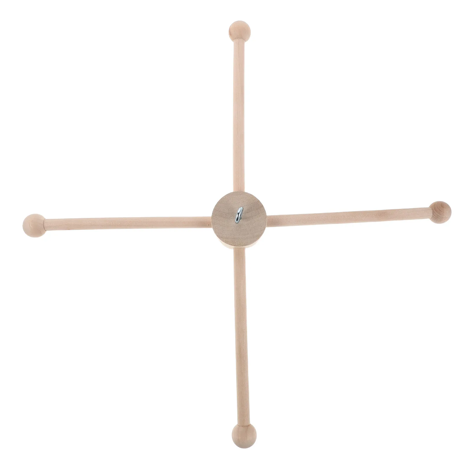 Tabletop Wind Chime Stand Wooden Mobile Frame Kit Unfinished Natural Wood for Crib Nursery Indoor Outdoor Garden Porch