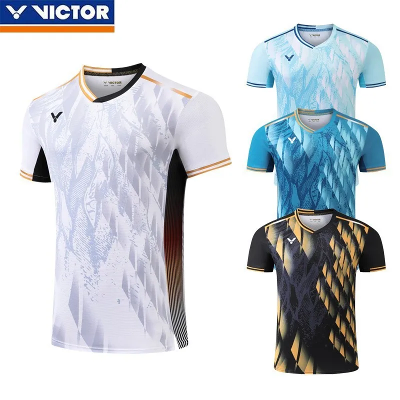 Victor 2025 New Men's and Women's Same Badminton Jersey Sports Fitness Comfortable Breathable Short-sleeved T-shirt