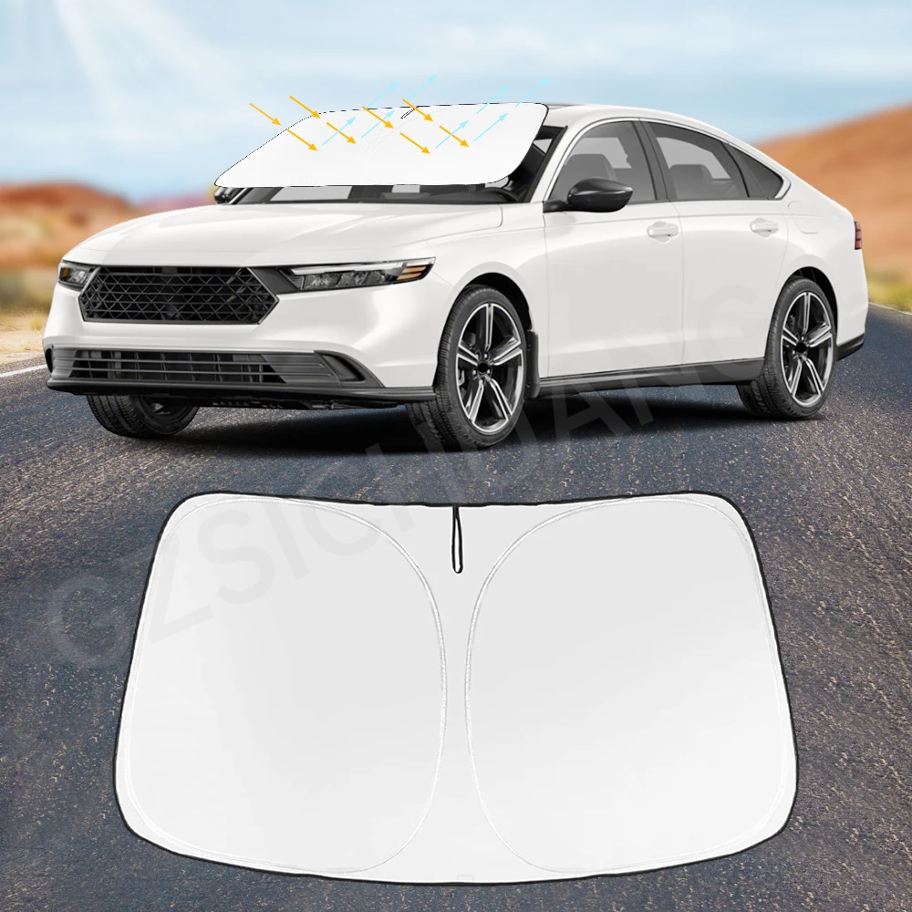 Car Windshield Sun Shade Covers Visors Auto Front Window Sunscreen For Honda Accord 2018-2021 2022 2023 Sunshade Accessories