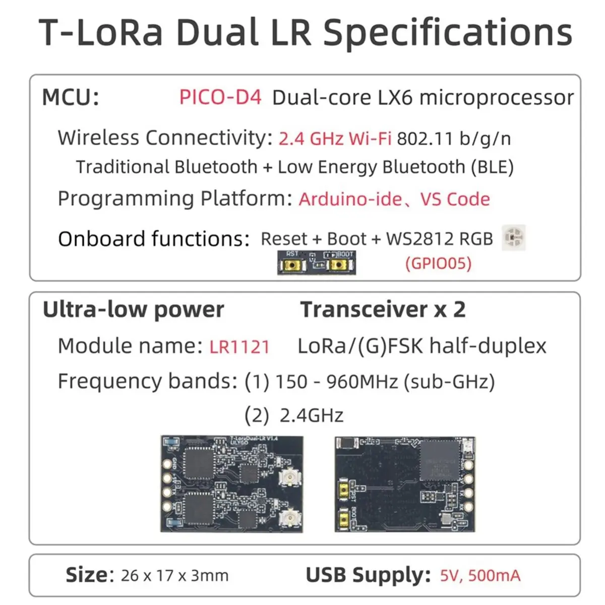 superdeal-go-915mhz-t-lora-dual-lr-module-d4-lora-lr1121-compatible-with-expresslrs-flight-control-platform