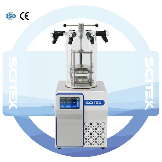 LCD Floor Freeze Dryer Lyophilizer Vacuum Refrigeration System Equipment