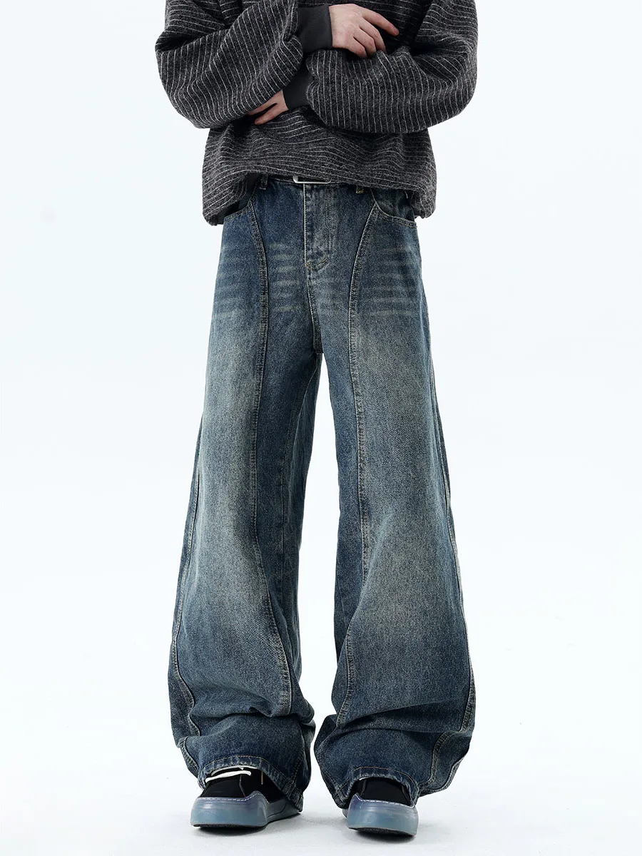 

Women's Blue Baggy Y2k Wide Jeans Vintage Harajuku Japandi Style Grunge Jean Pants Oversize Denim Trousers Alternative Clothes