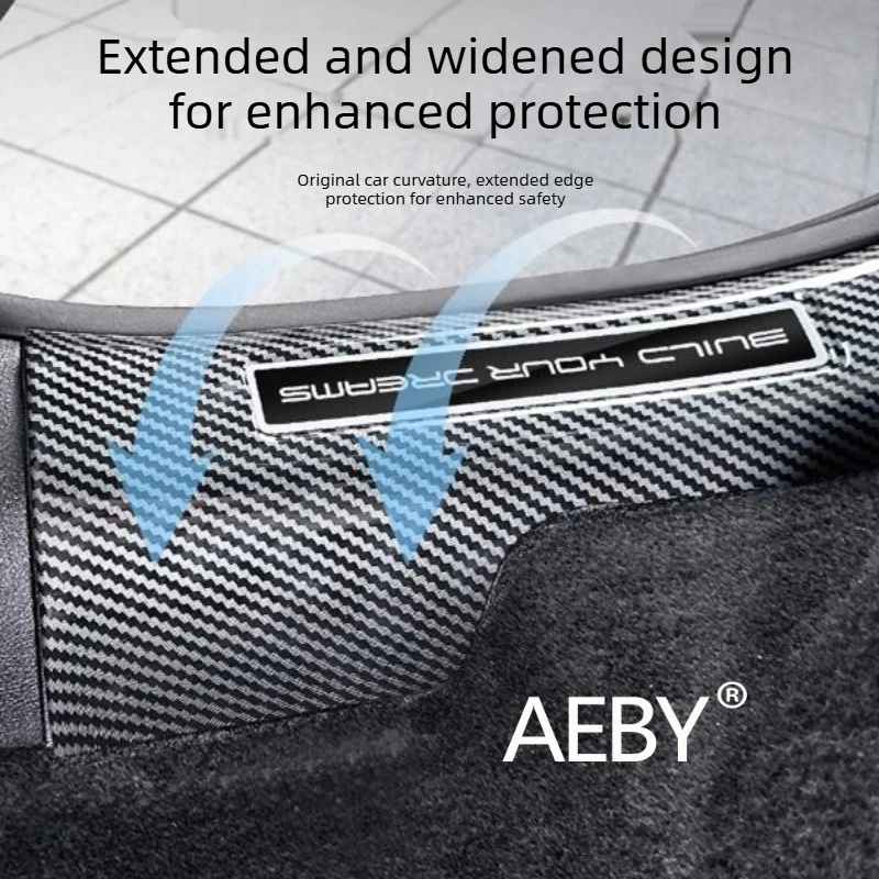 For BYD Atto 2 2024 Carbon Fiber Door Sill Protector,Anti-Scratch Entrance Guard Trim,Scratch Proof Scuff Plate,sill strip