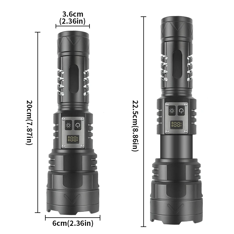High Quality High Power XHP160 LED Flashlight Super Bright Rechargeable Portable Outdoor Emergency Camping Lantern