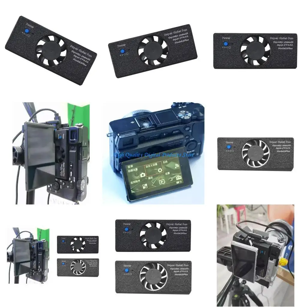 

U2JE Professional Camera Cooling Fan Rapid Heat Reduction Radiator for A7M3 A6400 A6000 A7riii