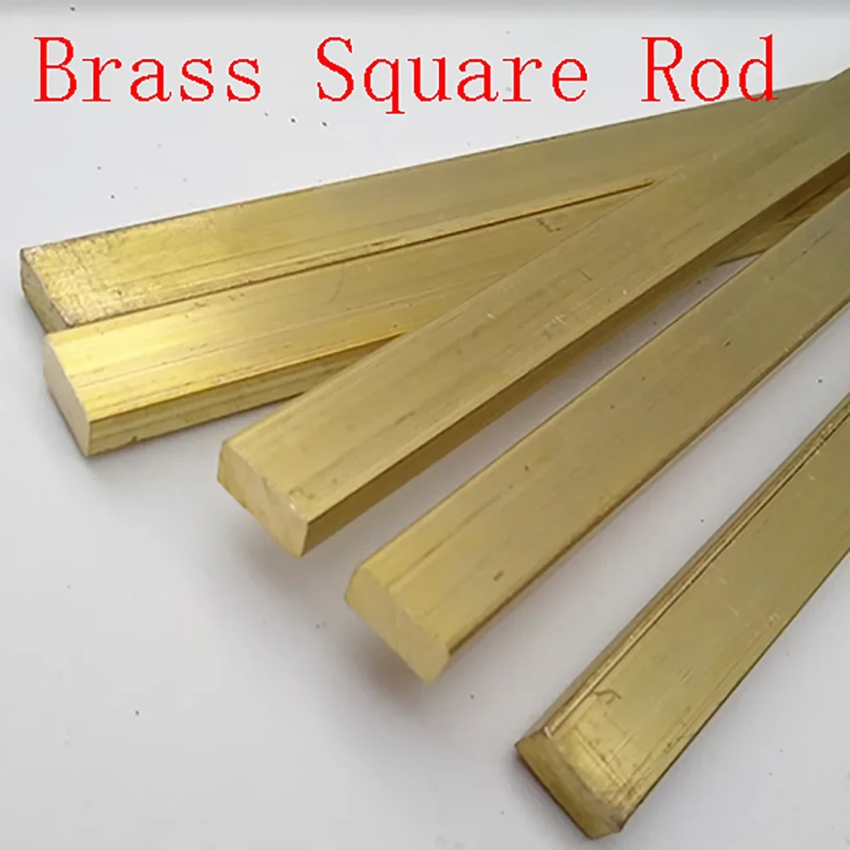Brass Square Stick Thin Rod Solid Bar 1/1.5/2/2.5/3/4/4.5/5/6/7/8/9/9.5/10/11/12/13/14/15mm Length 500mm