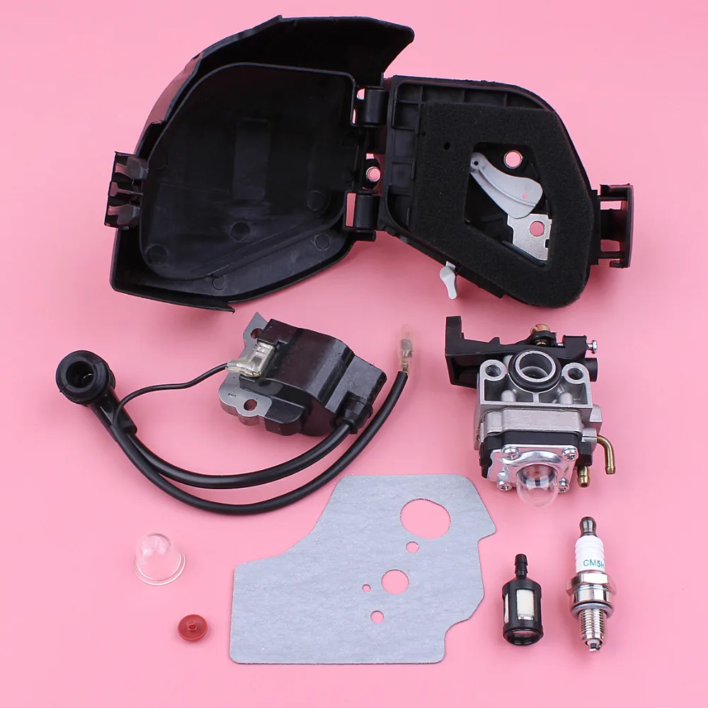 Kit de junta de cubierta de filtro de aire de bobina de encendido del carburador para Honda GX35 GX 35, pieza de Motor de cortacésped pequeño de 4 tiempos