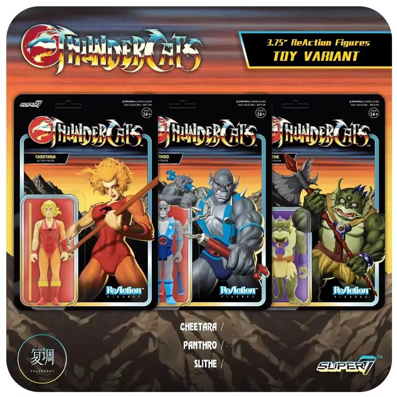 

В наличии Super7 Thundercats ReAction Toy Variants Аниме Мультяшная модель Коллекция игрушек Подарочная кукла Рождество День рождения