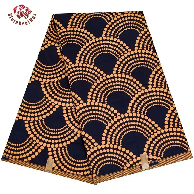 Bintarealwax Wholesale Africa Farbic 2025 Ankara Polyester Sewing Fabric Light Color Material for Women Party Dress FP6390