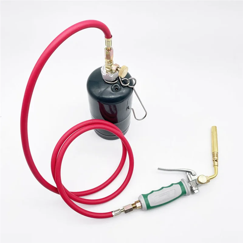 Ofertas A61Z, soplete profesional de doble interruptor, soplete para soldar de Gas propano, manguera de 1,6 M, herramienta de soldadura de llama de Gas de encendido para barbacoa Heati
