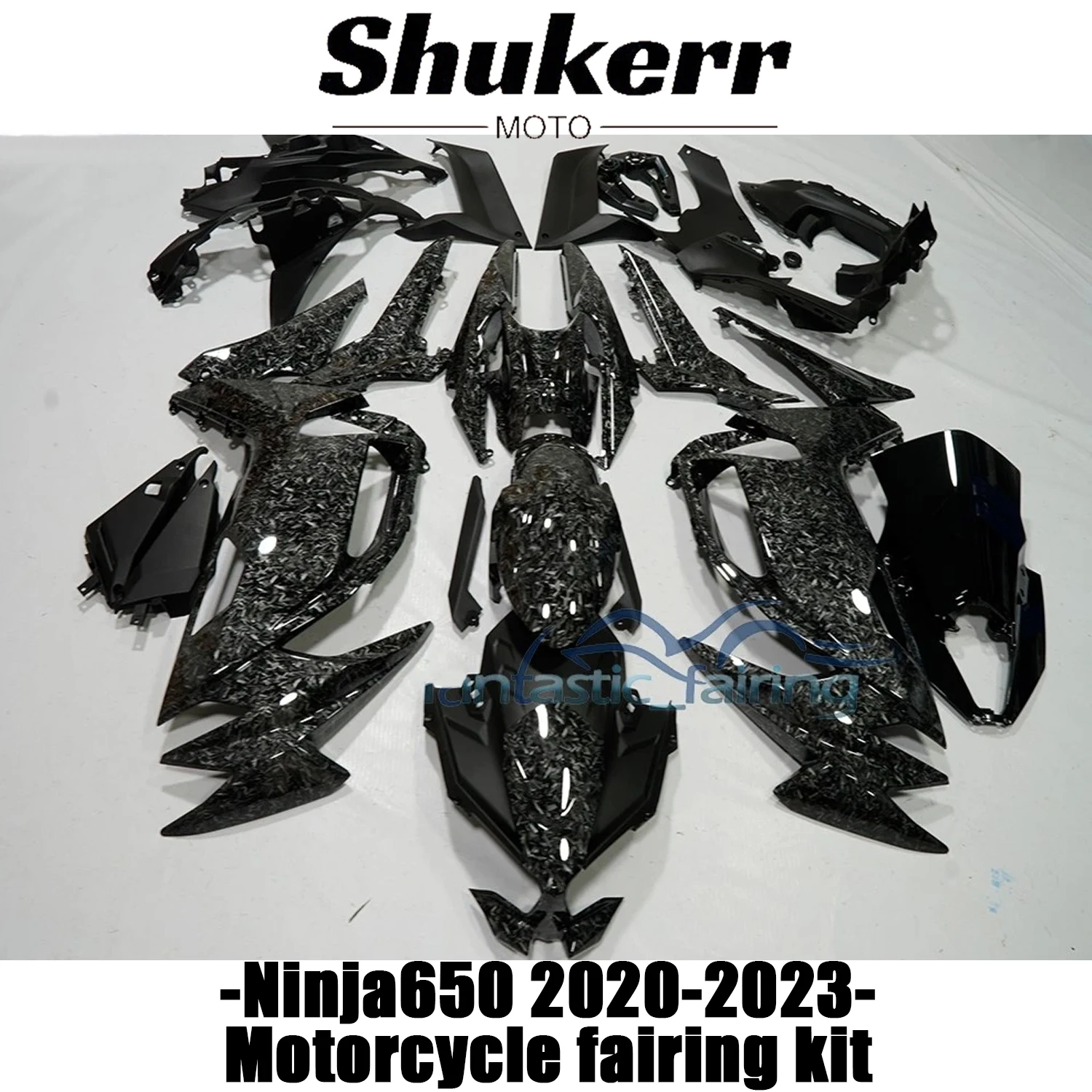 Fit for Kawasaki Er-6F Ninja 650 2020-2023 Forged Carbon Fiber Motorcycle Plastics Fairing Kit Injection Mold Bodywork Panel Kit